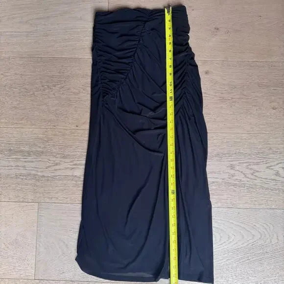 House of Harlow 1960 Black Ruched Mesh MIDI Skirt size XS - Picture 8 of 10